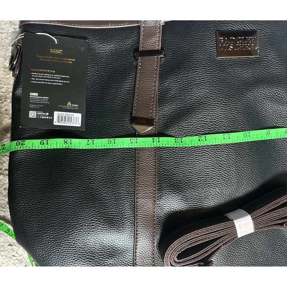 Badgley Mischka Pebble Vegan Leather Tote Weekender Travel Bag NWT - Picture 5 of 11